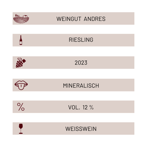 Weingut Andres - Riesling 2023 (6 Flaschen)
